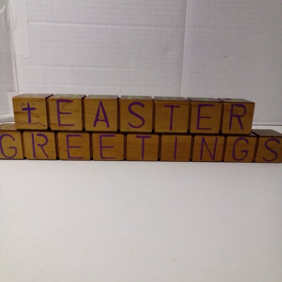 Handmade Wood Mantel Piece Christmas Easter Valentine Welcome Country Decor - Picture 4 of 10